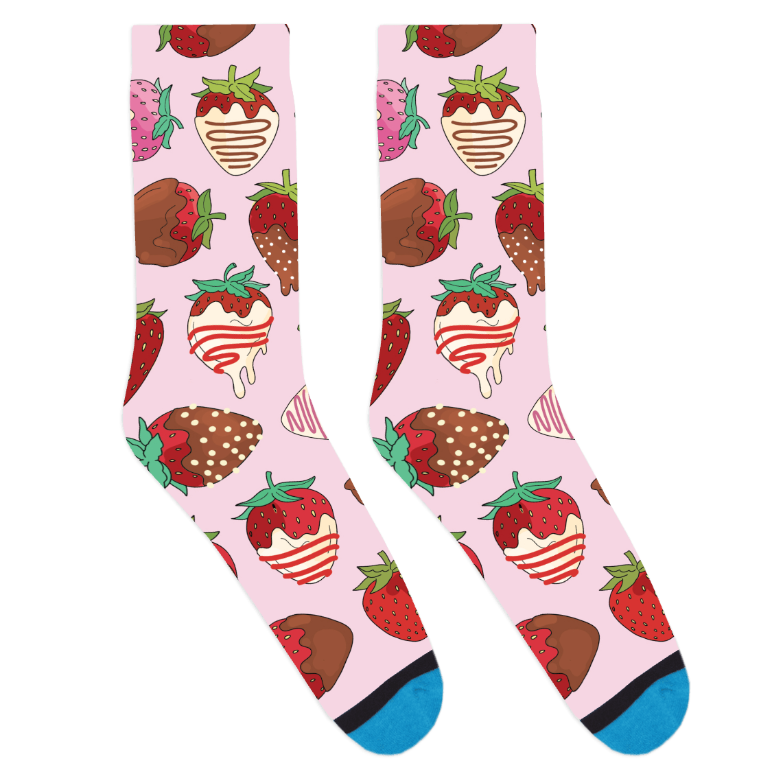 Valentine's Day Strawberries Socks