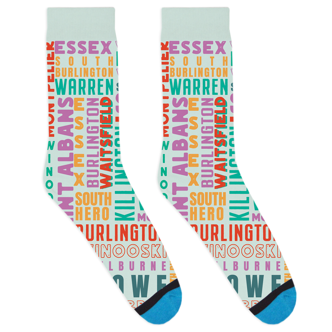 Vermont Cities Socks