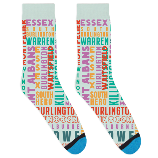 Vermont Cities Socks