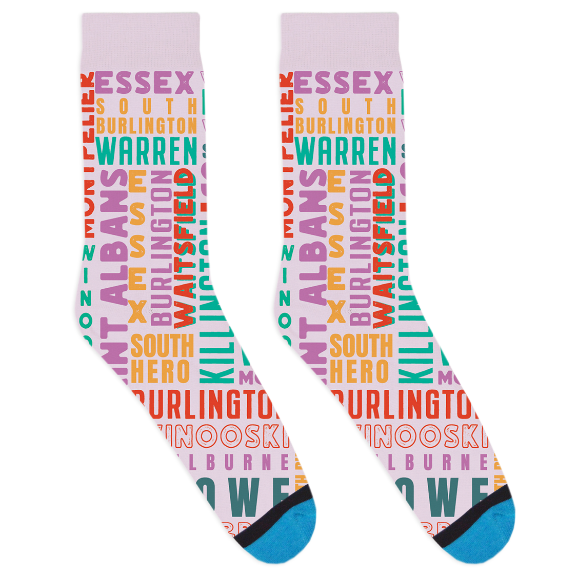 Vermont Cities Socks