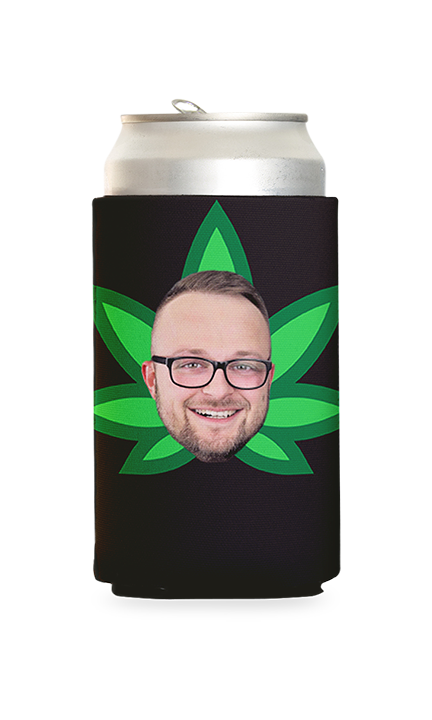 Custom Weed Leaf Can Cooler
