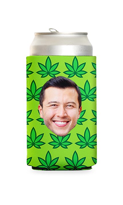 Custom Weed Pattern Can Cooler