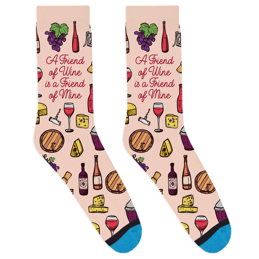 Wine is a Friend of Mine Socks