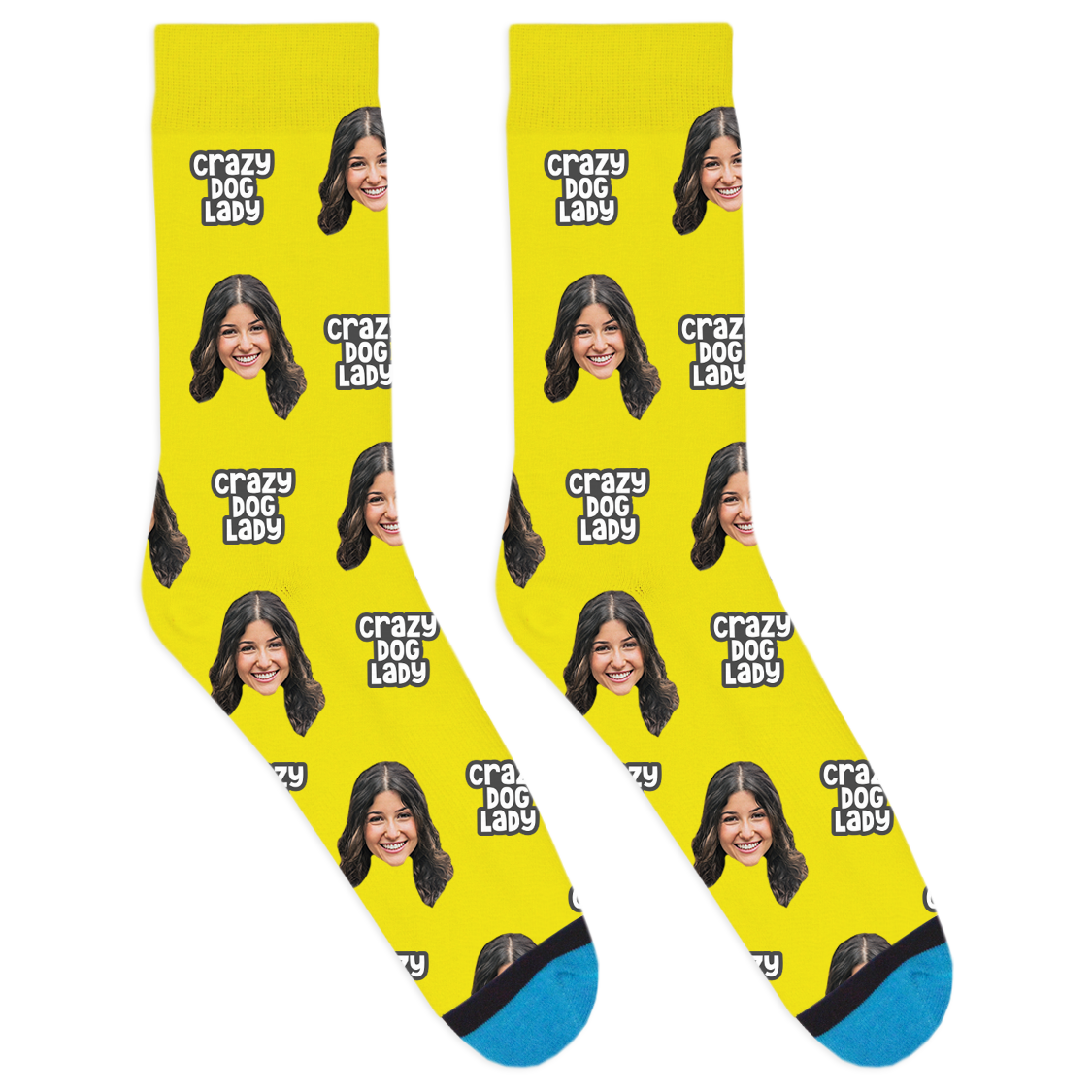 Custom Crazy Dog Lady Socks