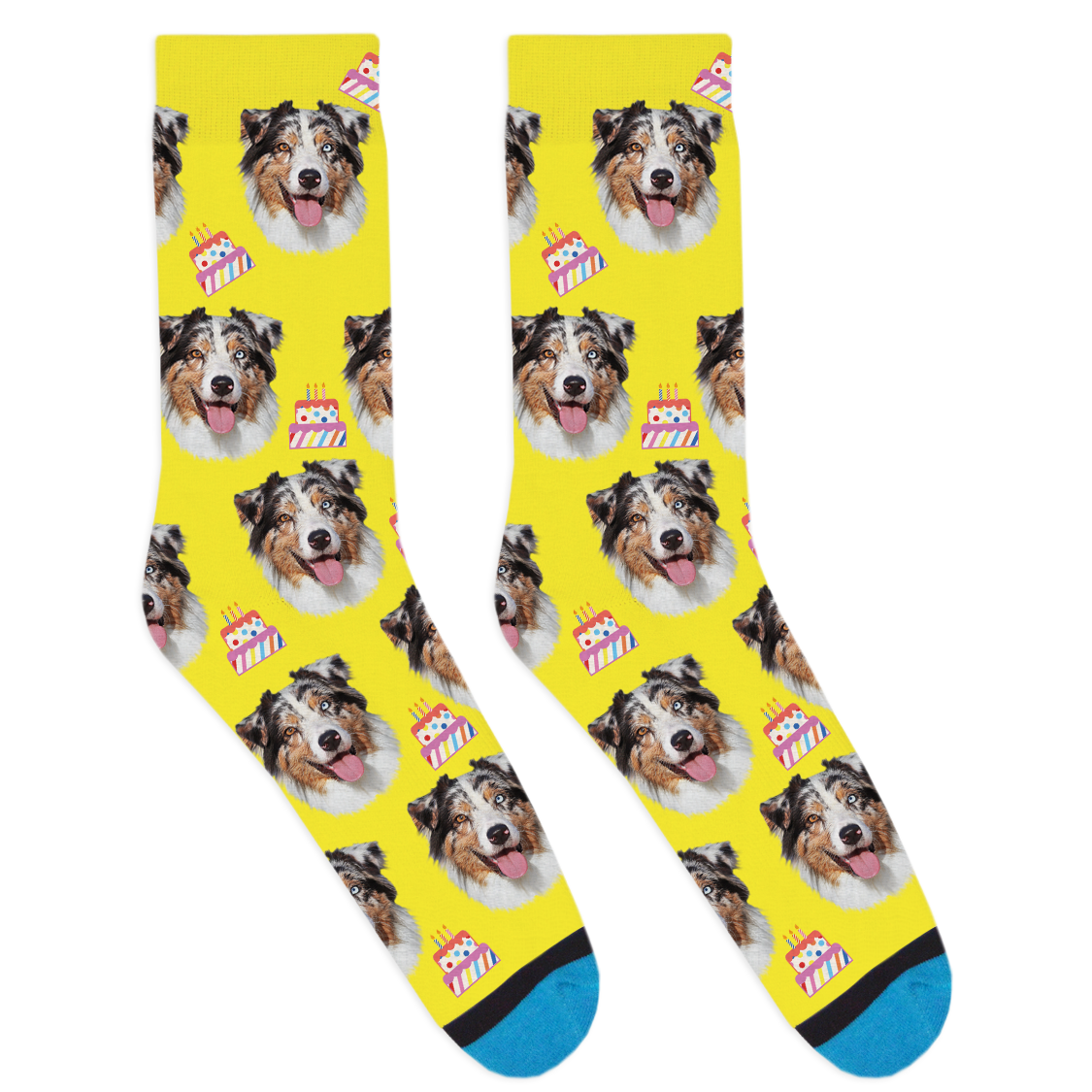 Custom Birthday Cake Socks