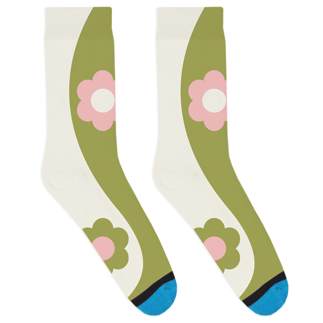 Yin Yang Flower Socks
