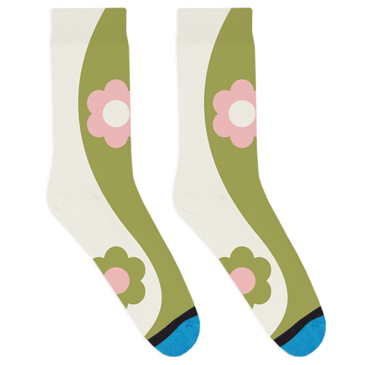 Yin Yang Flower Socks
