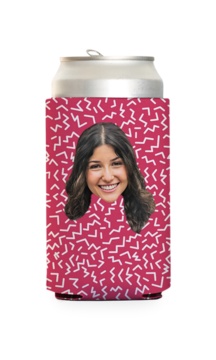 Custom Valentine's Zigzag Can Cooler