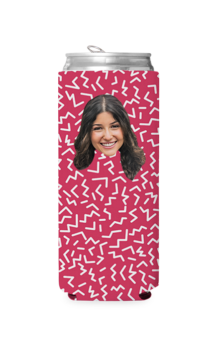 Custom Valentine's Zigzag Can Cooler